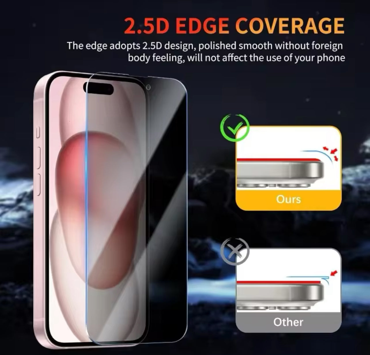 PJun Branded Full Coverage 9H ShatterProof Privacy Glass Screen Protector 1pc- for Apple iPhone 16 Series PJun Branded Full Coverage 9H ShatterProof Privacy Glass Screen Protector 1pc- for Apple iPhone 16 Series